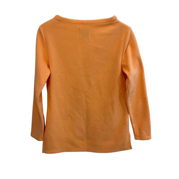 Dudley Stephens Highland Vello Fleece Pullover Peach High Low Women's Medium - Picture 2 of 7